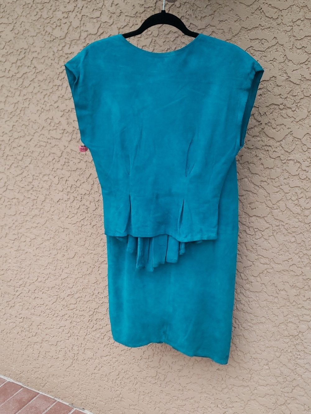 Leather Bound LTD. Top and Skirt Set - Teal 100% New Zealand Lamb Suede